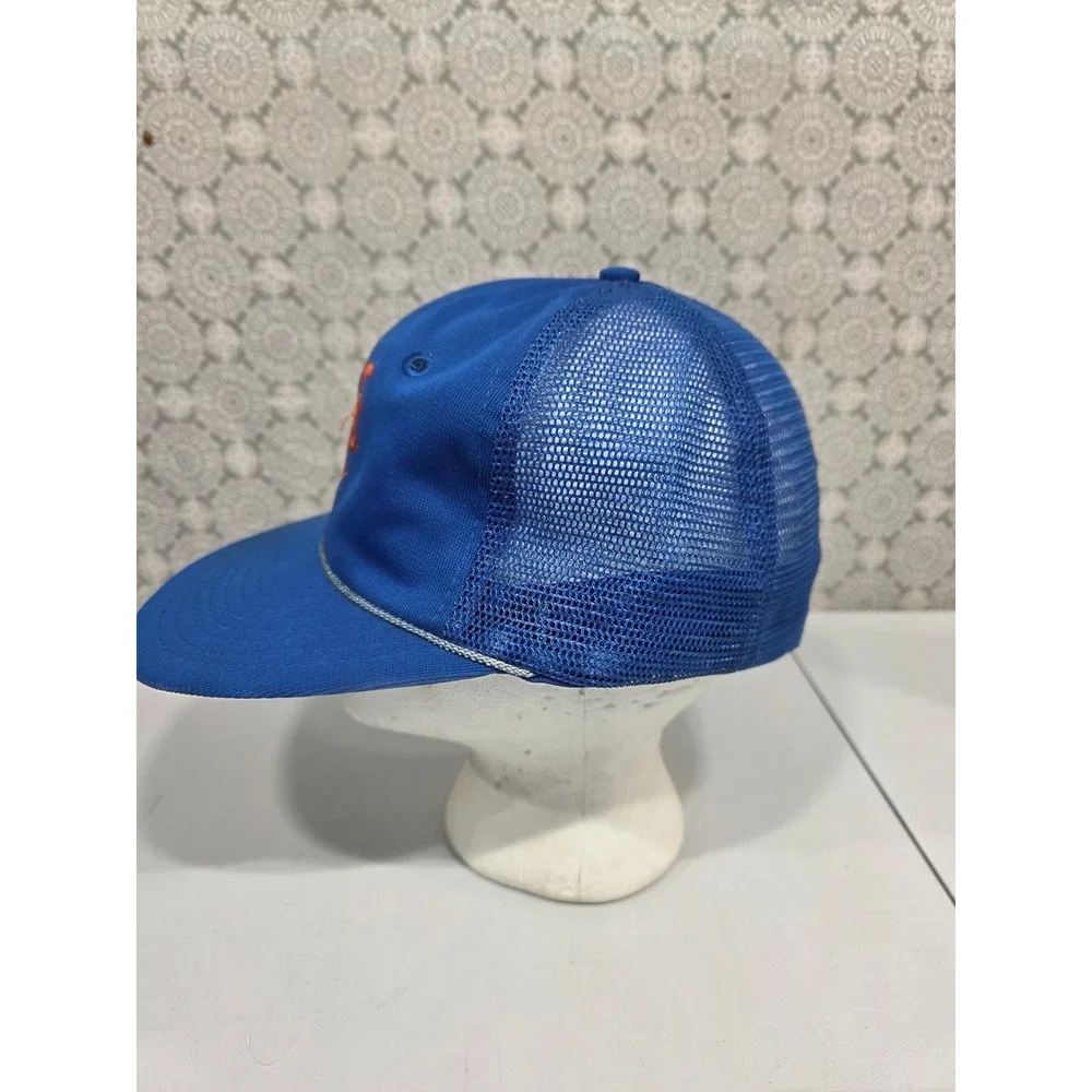 Blue New‎ York Mets MLB Baseball Trucker Hat Orange NY Logo Adjustable Snapback